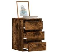 Commode d angle chêne fumé 40x41x58 cm bois d ingénierie
