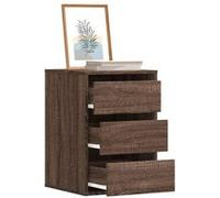 Commode d angle chêne marron 40x41x58 cm bois d ingénierie Marron G