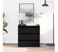 Commode d angle Chêne noir 60x41x58 cm Bois d ingénierie