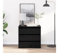 vidaXL Commode Autre Chêne Noir 60 x 41 x 58 cm – Bois d'ingénierie, tiroir texturé, design pratique