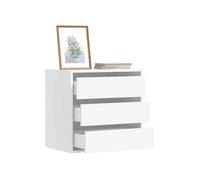 Commode d'angle blanc 60x41x58 cm bois d'ingénierie, commode à tiroirs, classeur, armoire à tiroirs, armoire de 852843