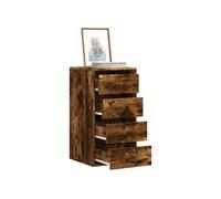 vidaXL Commode d'angle chêne fumé 40x41x76 cm bois d'ingénierie Marron