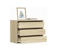 Vidaxl Commode D'angle Chêne Sonoma 80x41x58 Cm Bois D'ingénierie Marron