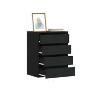 Commode d'angle noir 60x41x76 cm bois d'ingénierie, commode à tiroirs, classeur, armoire à tiroirs, armoire de 852871