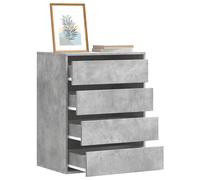 vidaXL Commode d'angle 60x41x76 cm blanche en bois d'ingénierie à tiroirs - 852870
