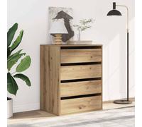 vidaXL Commode d'angle avec tiroirs Noir 60x41x76 cm Bois d'ingénierie