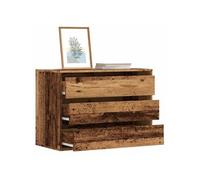 vidaXL Commode d'angle vieux bois 80x41x58 cm en bois d'ingénierie à tiroirs 852859