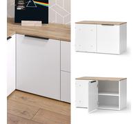 Vicco Commode d'angle Wido, Blanc/Sonoma, 80x50cm