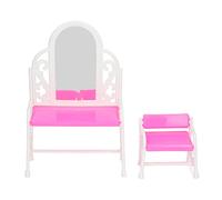 Commode de Chaise de Maison de poupée avec Simulation de Miroir, Joli Jouet de Bricolage réaliste, Mini Chaise Miniature, décoration créative pour Enfants, scène de Jeu de Maison