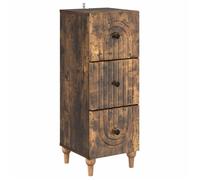 vidaXL Armoire à tiroirs Chêne fumé 33 x 34,5 x 90 cm