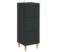 Commode de chambre Vidaxl Armoire à tiroirs Noir 33 x 34,5 x 90 cm Bois d'ingénierie