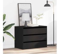 Commode de chambre Vidaxl Armoire à tiroirs Noir 80 x 41 x 58 cm Bois d'ingénierie