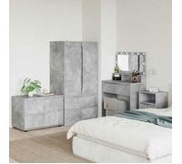 Commode de chambre Vidaxl Armoire de rangement Gris béton 80 x 48 x 57 cm