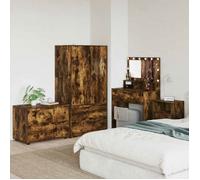 Commode de chambre - VIDAXL - Cabinet de rangement - Chêne fumé - Bois d'ingénierie - 80x48x57 cm