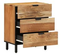 Commode De Chevet Vidaxl 50x33x62 Cm En Bois Massif D'acacia