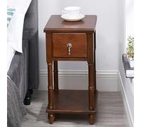 Commode de luxe en bois massif moderne avec tiroir et étagère inférieure, parfaite pour les petits espaces - Solution de rangement élégante pour la décoration de la maison