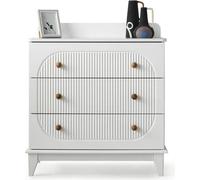 Commode de luxe pour enfants avec 3 tiroirs Blanc Moderne Commode en bois 96 cm Nouveau