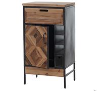 Commode de pharmacie HWC-Q77, armoire, commode, tiroirs, compartiments de rangement, style industriel vintage/shabby, bois et métal, 85 x 45 x 35 cm