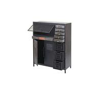 Commode De Pharmacien Hwc-A32, Buffet Haut, Meuble À Tiroirs, Design Industriel, 115x89x35cm Multicolore