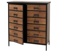 Commode de pharmacien MCW-O79 look vintage shabby 94x80x35cm, naturel