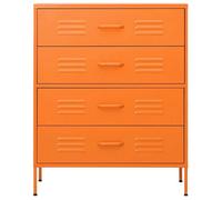 Commode de rangement - Commode Orange - vidaXL - Orange - Acier - 80 x 35 x 101 5 cm 188401
