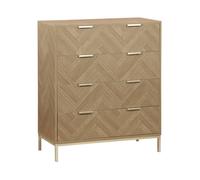 Commode de rangement décor chevrons 4 tiroirs Budapest