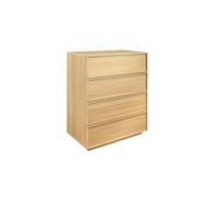 sweeek | Commode de rangement effet bois naturel 4 tiroirs L 80 x P 43 x H 985cm - Kuba G