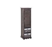 Commode de salle de bain MENDLER HWC-H20 120x27x29cm bois massif shabby gris brun G