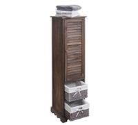 Mendler Commode de salle de bain HWC-H20 — Bois massif 20x27x29 cm, Shabby Marron