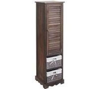 Mendler Commode de salle de bain HWC-H20 — Bois massif 20x27x29 cm, Shabby Marron