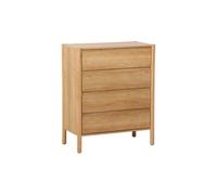 | Commode décor bois 4 tiroirs naturel 80cm - 80 x 40 x 98 cm - Harmony