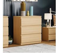 Commode Denver en pin avec 3 tiroirs - Meuble de chambre moderne