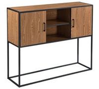 Commode Design Motala 90 x 109 x 30 cm Effet Bois Foncé Noir [en.casa]