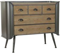 Commode DKD Home Decor Gris naturel Métal Sapin Loft 97 x 37 x 79 cm