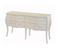 Commode double en bois blanc cassé l140