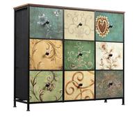 Commode - DREAMMESPACE - 9 Tiroirs - Métal Noir - 100x30x86.5cm - Design Contemporain