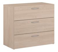 Commode - EASY LIFE - 3 tiroirs - Chêne - 78,2 x 69,3 x 40,8 - PARISOT