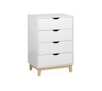 Commode effet bois 4 tiroirs Floki