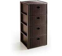 Commode Élégance Stefanplast - 4 Tiroirs - Marron - 40x40x80 cm
