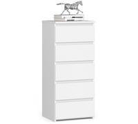 Home Collective Commode à cinq tiroirs élégante pour intérieurs minimalistes 92 cm de haut et 40 cm de large pour salon, chambre, couloir, armoire, buffet, haut buffet, grand espace de rangement