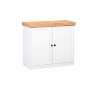 Commode Chne Mat Blanc En Bois Massif Sideboard 92,3 X 82 X 41,8 Cm