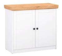 Commode en bois - 2 portes - blanc Blanc G