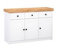 Commode en bois - 3 portes blanche Beige G