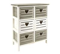 Commode en bois ajouré Coeur 6 tiroirs