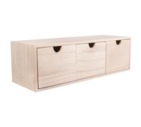 Commode En Bois, Avec 3 Tiroirs, 37,5x13x11,5 Cm