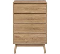 Rebecca Mobili Commode de Salon, 4 tiroirs, MDF, Brun, Style Moderne - Dimensions HxLxP : 91 x 60 x 40 cm - Art. RE6716