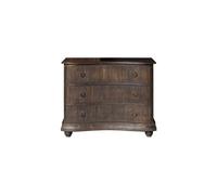 Commode en bois de manguier cuivre, 3 tiroirs, avec rangement, droit - Chehoma, Giacomo - 110x42x90 cm