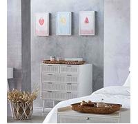 Commode en bois et rotin laqué blanc - WANDERLUST DECO - 8 tiroirs - Meuble de chambre