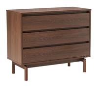 Commode en bois foncé 3 tiroirs SARAH