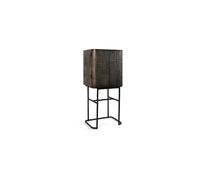 Commode en bois gris, 2 portes, 1 tiroir, Art Déco - Bold Monkey, Morgana croc - 62x45x135 cm